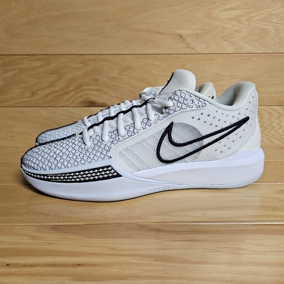 Nike Sabrina 1 Low Womens Basketball Shoe White Black FQ3381-103 Magnetic - Picture 6 of 12